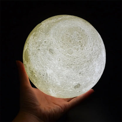 3D Print Rechargeable Moon Lamp LED Night Light